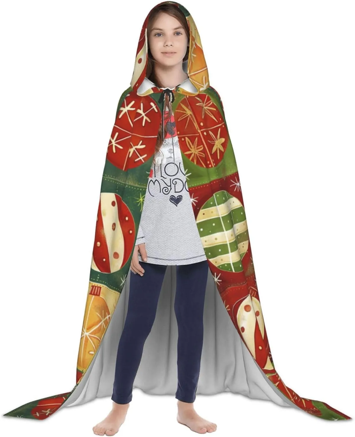 Festival Prints Halloween Cape For Teenagers, Hooded Cloak Long Cape Costume Cloak For Party Or Cosplay