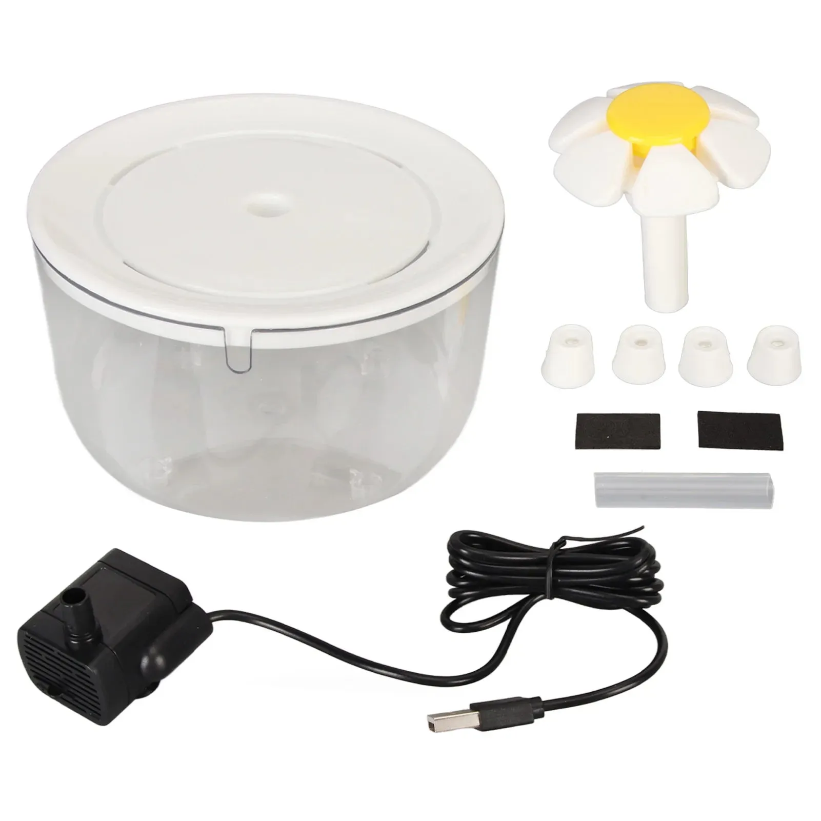 Flower Design Cat Water Fountain with Filter