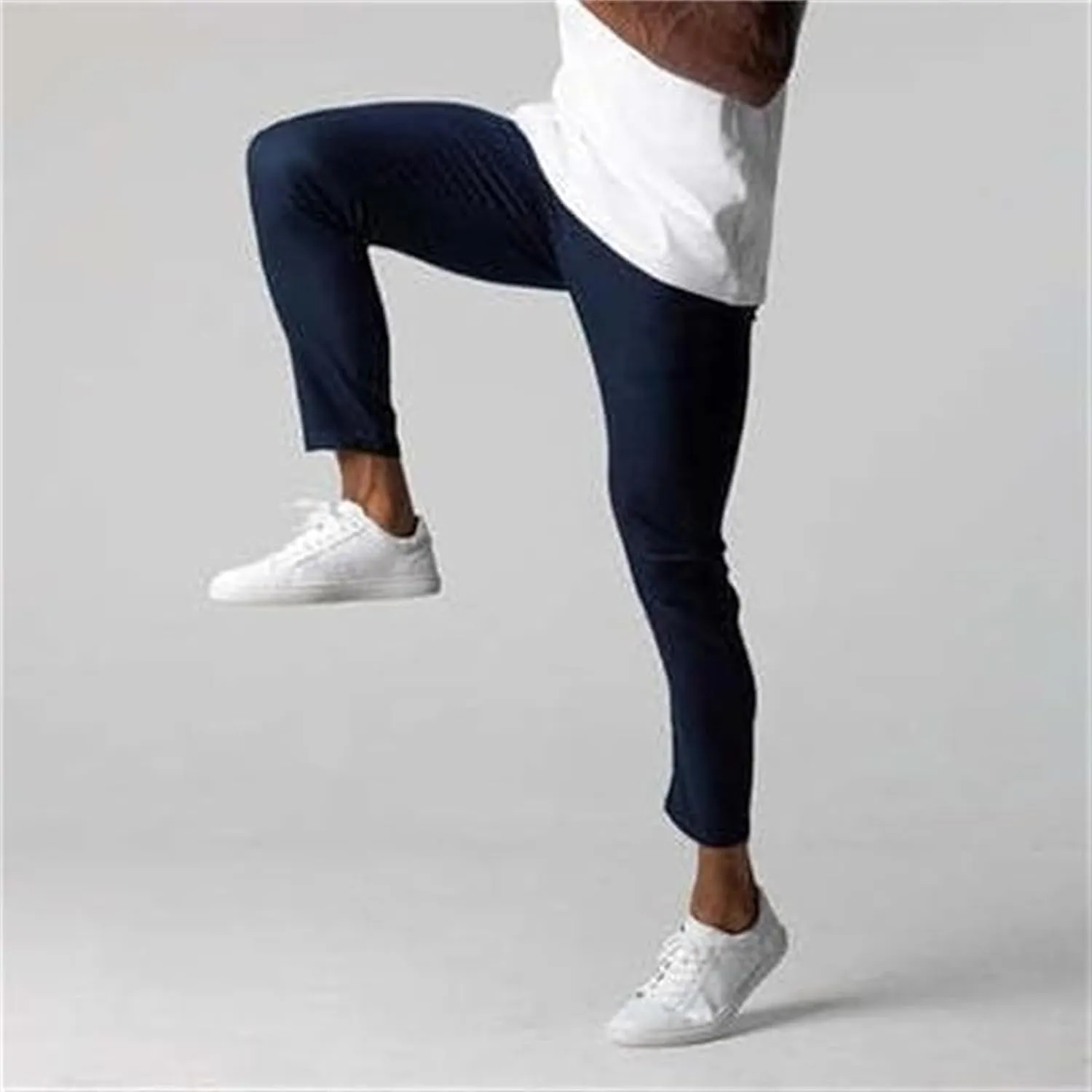 Foueo Active Chinos, Mens Chinos Slim Fit Stretch Skinny Tapered Dress Pants, Mens Slim Fit Joggers Mens Skinny Pants