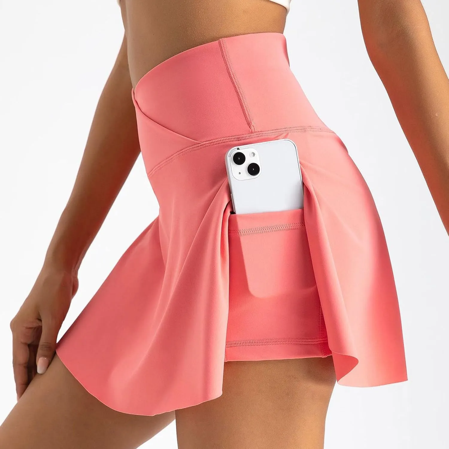 Golf Skorts for Women with Pockets Womens Tennis Skirt with Shorts Underneath Women's Skorts Plus Size High Waisted