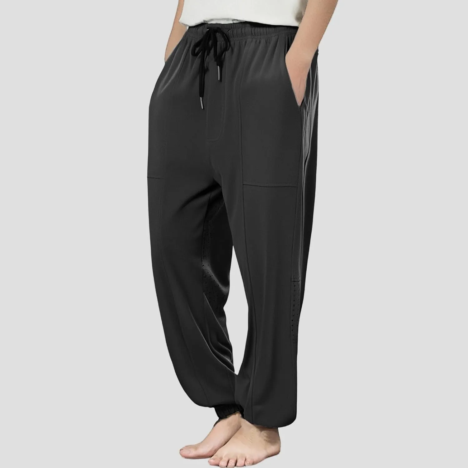 Gym Sweatpants Men Linen Tactical Gym Skinny Outfits Bike Elastic Waist Motorcycle Summer Cloth Casual Resort Wear