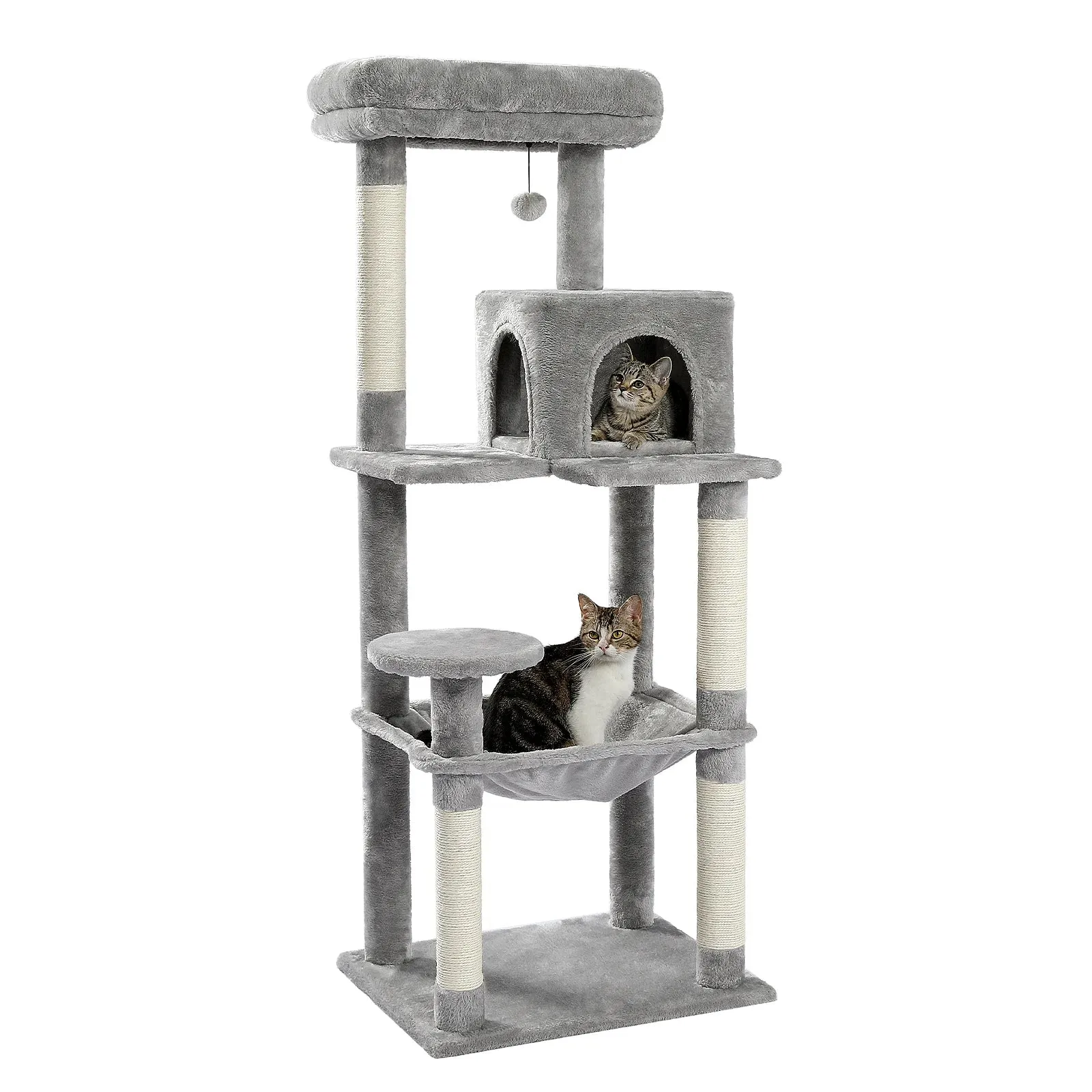Indoor Cat Tree Tower with Self Groomer