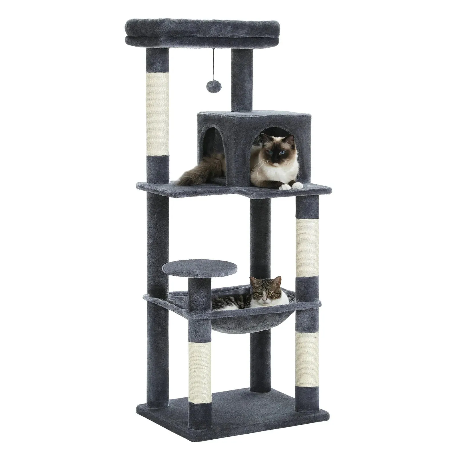 Indoor Cat Tree Tower with Self Groomer