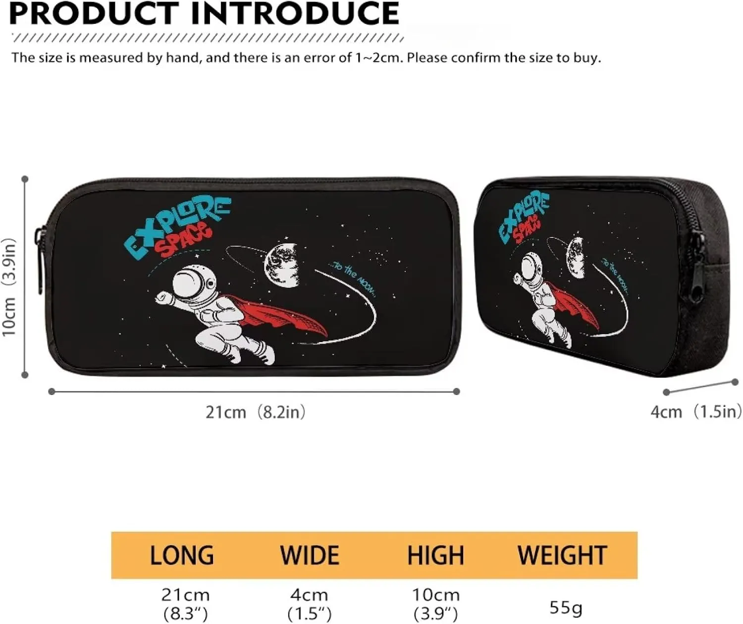 JHQFWMFJ 3 Pcs Backpack Set for School Astronaut Backpack for Boys Bookbag with Lunch Box and Pencil Case Boys Elementary Large Capacity Pencil Case Lightweight Bookbag for School Supplies