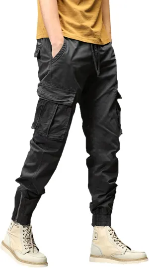 Jogger Pants for Men 2024 Outdoor Tactical Pants Cotton Drawstring Waist Running Workout Harem Pants Hiking Pants