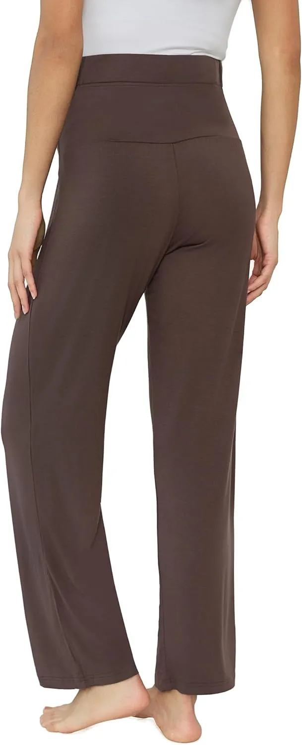 Joyaria Maternity Pants Summer Pregnancy Pants Wide Leg for Work Loose Lounge Pants Over The Belly Stretchy Sweatpants
