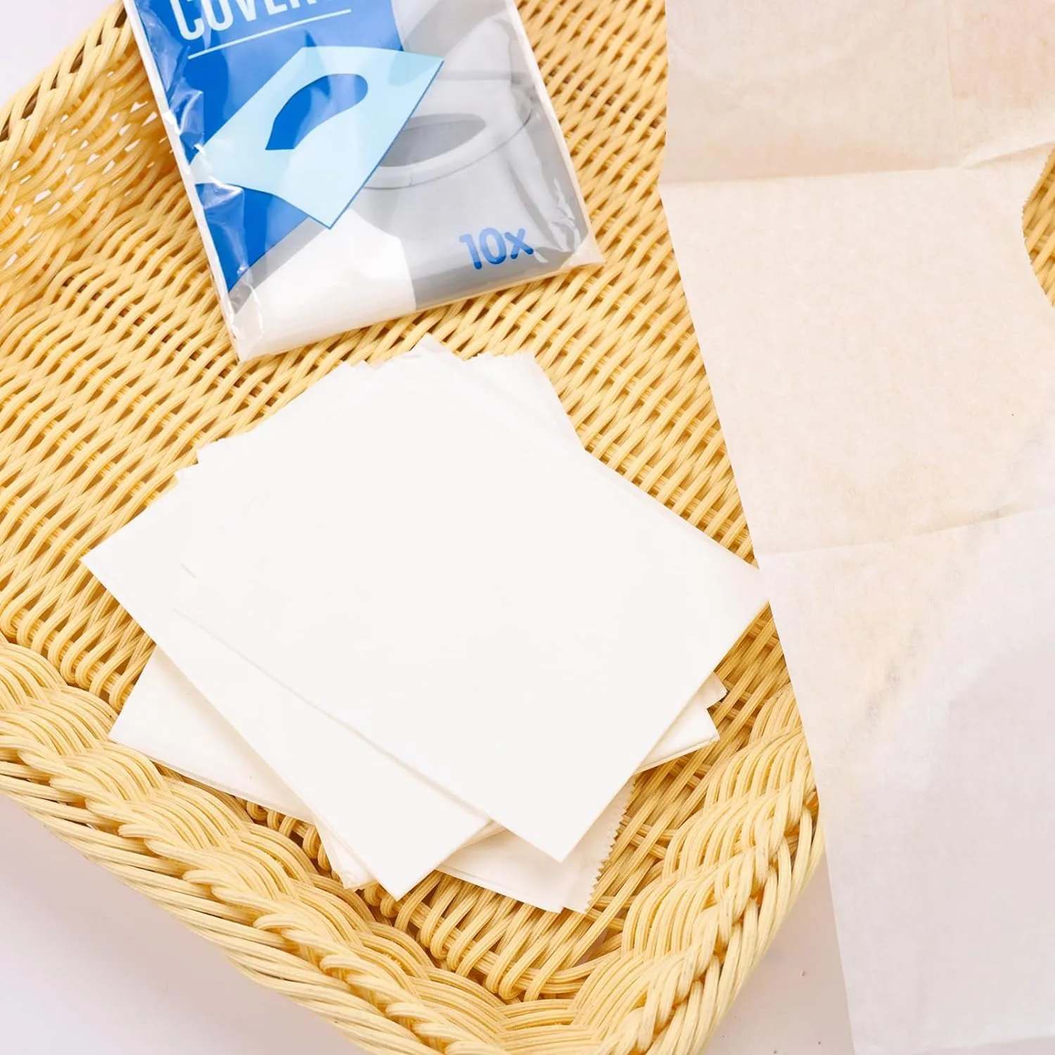 Kuber Industries Toilet Seat Covers Disposable|Western Toilet Seat Cover|Use & Throw, Portable|Pack of 60| (White)