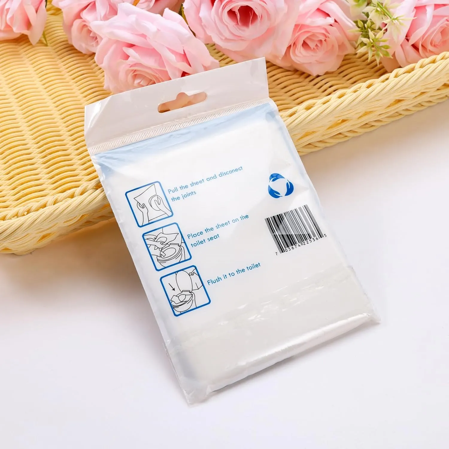 Kuber Industries Toilet Seat Covers Disposable|Western Toilet Seat Cover|Use & Throw, Portable|Pack of 60| (White)