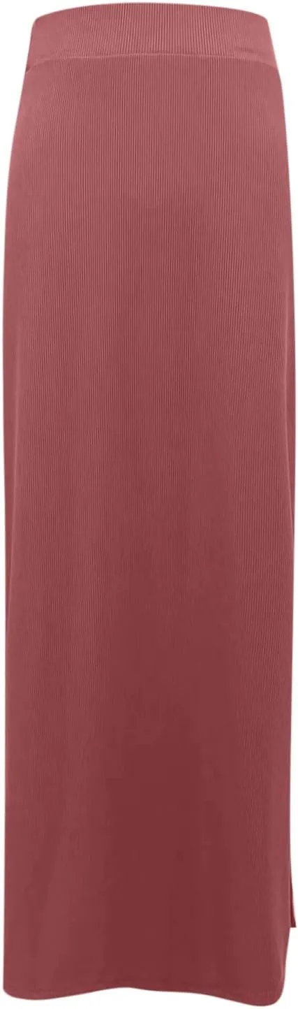 Ladies Skorts Skirt for Women Ribbed Wrap Slit Pencil Criss Cross Basic Maxi Long Skorts 2025 Regular Fit