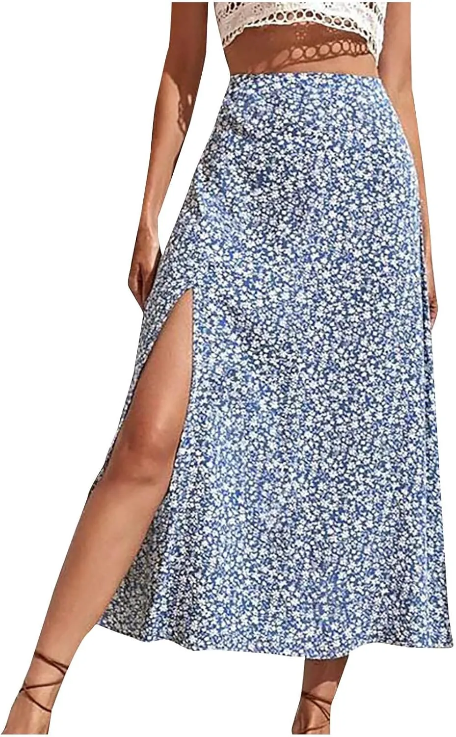 Ladies Skorts Skirt for Women Ribbed Wrap Slit Pencil Criss Cross Basic Maxi Long Skorts 2025 Regular Fit