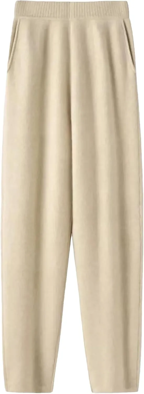 Lady Knitted Loose Outerwear Harem Pants Versatile Harem Pants Slimming Trousers