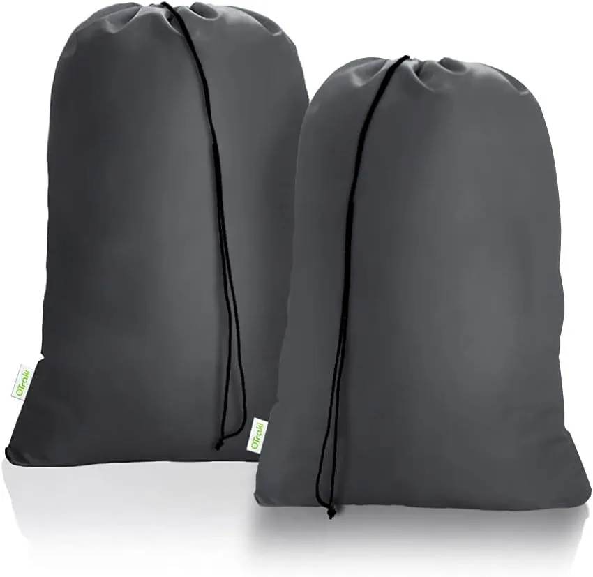 Laundry Bag 28x45 inch, 2 Pack Laundry Sacks with Drawstrings Extra Large Travel Laundry Bag Hamper Liner Heavy Duty Dirty Clothes Organizer Storage Bag Easy Fit a Laundry Hamper or Basket