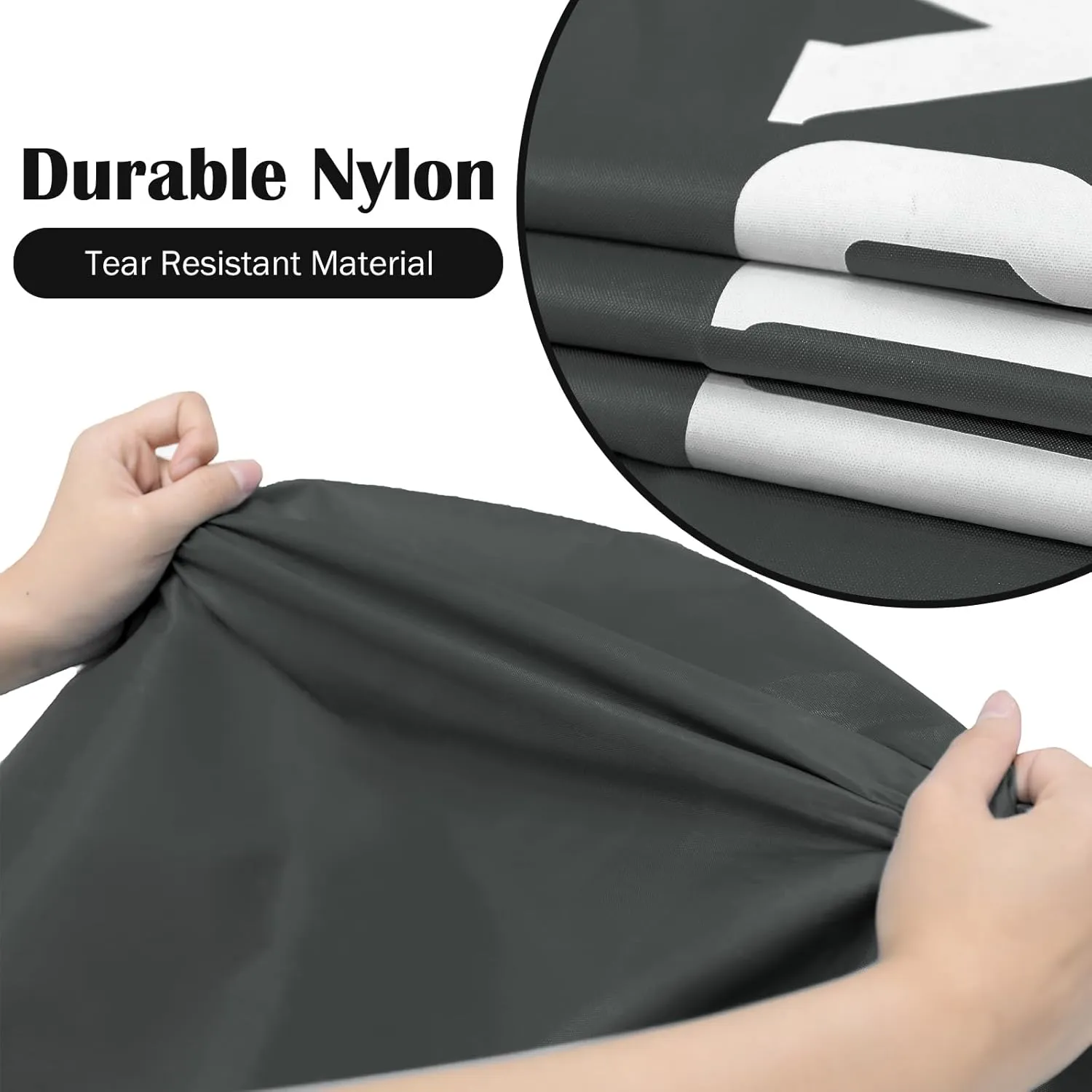 Laundry Bag, Travel Laundry Bag Machine Washable Dirty Clothes Organizer, Large Enough to Hold 4 Loads of Laundry, Easy Fit a Laundry Hamper or Basket (Gray, 24" x 36")