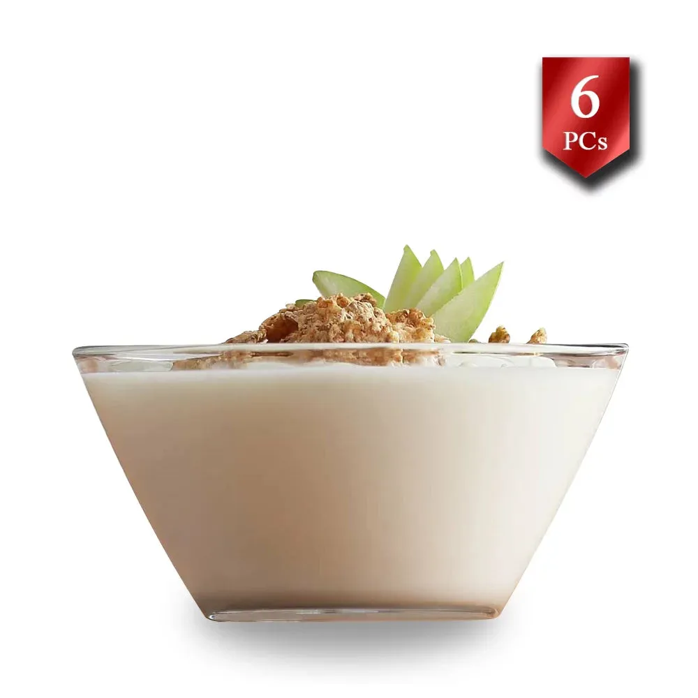 Lav Vega Glass Serving Bowls, Round Bowls, Set of 6, 7.25 oz