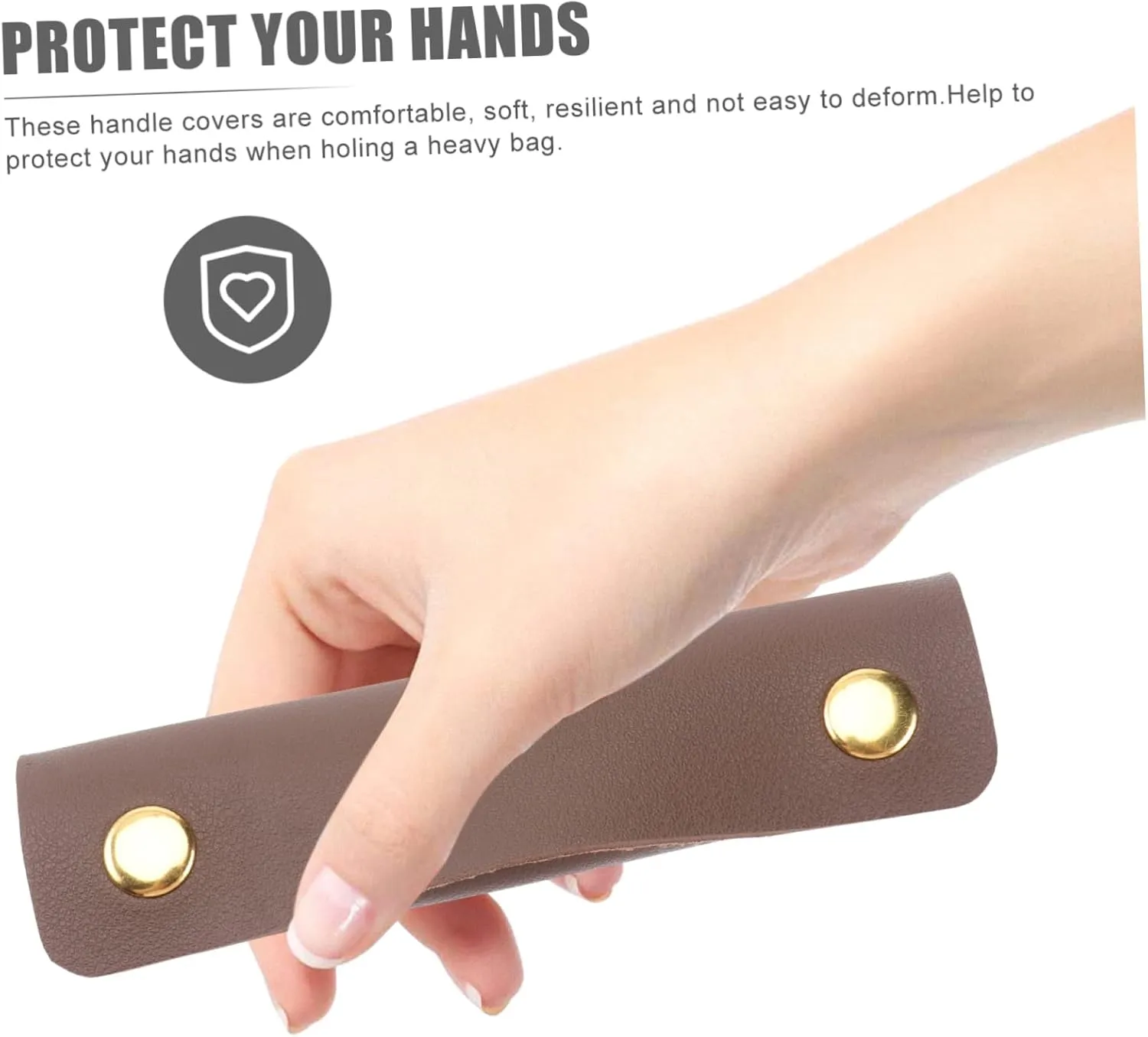 LIFKOME Luggage Handle Wrap Suitcase Protector Bag Decor Wallet Handle Saddle Pu Leather for Bag