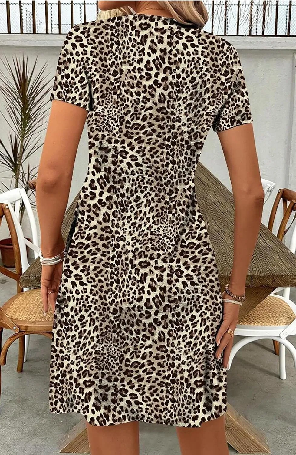 LLHXRUI Women's Twist Front V Neck Ruffle Casual Summer Dress Sexy Elegant Sleeveless Club Party Tunic Bodycon Mini Dresses