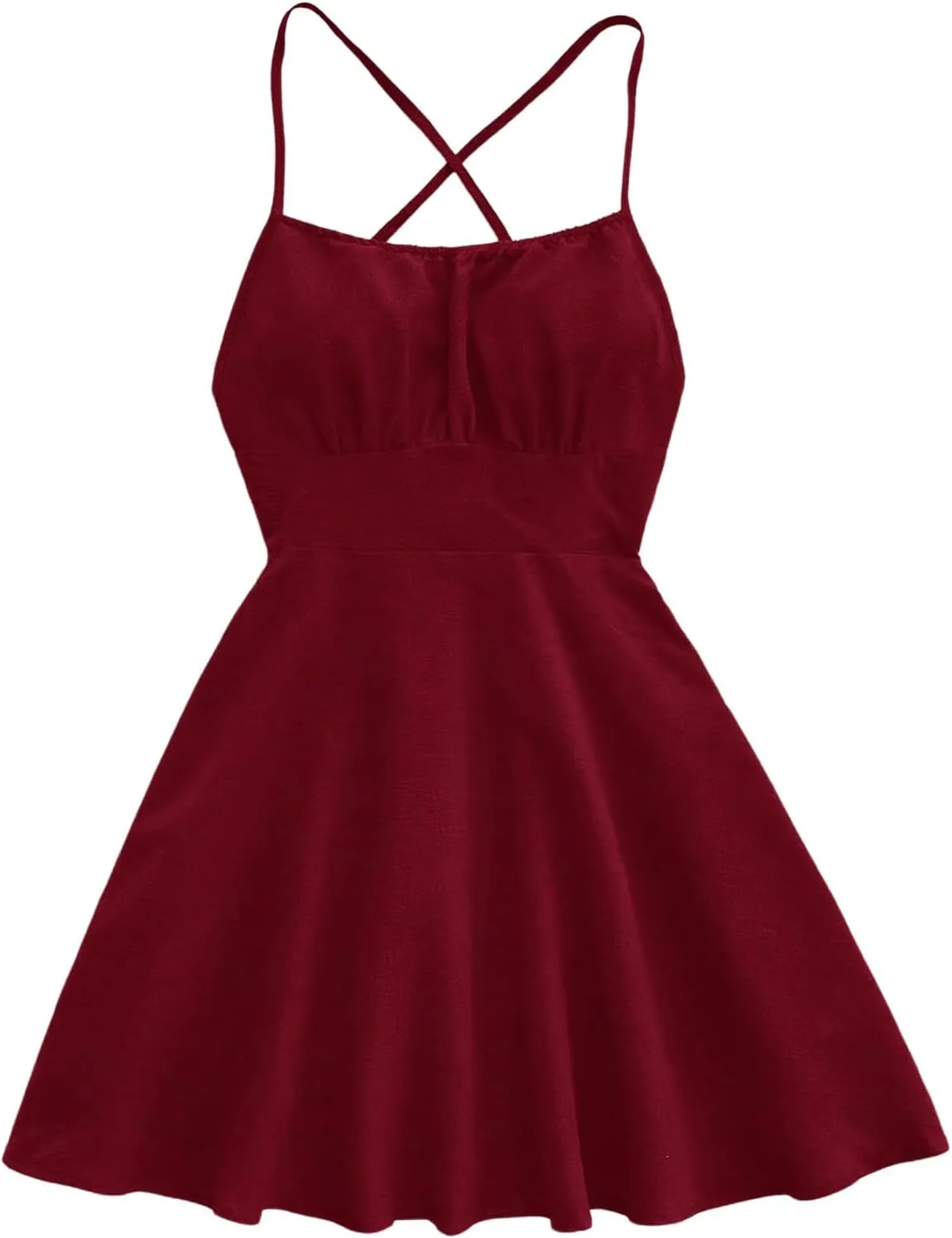 MakeMeChic Women's Ditsy Floral A Line Cami Dress Spaghetti Strap Summer Mini Dresses