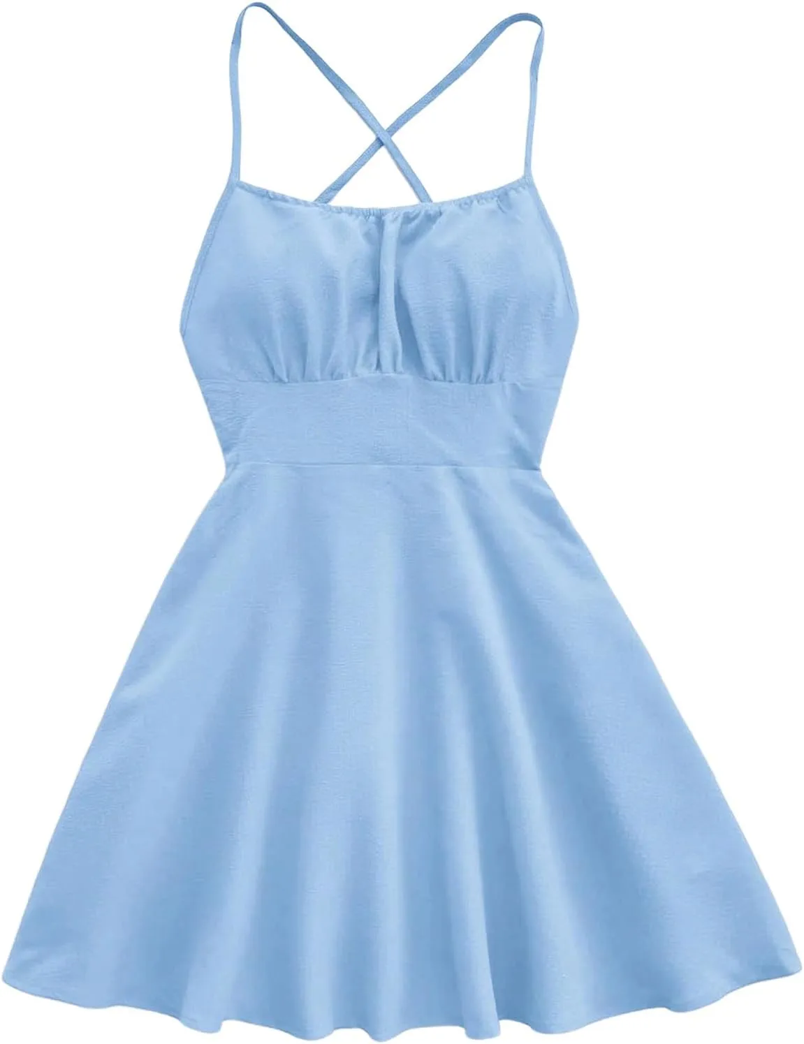 MakeMeChic Women's Ditsy Floral A Line Cami Dress Spaghetti Strap Summer Mini Dresses