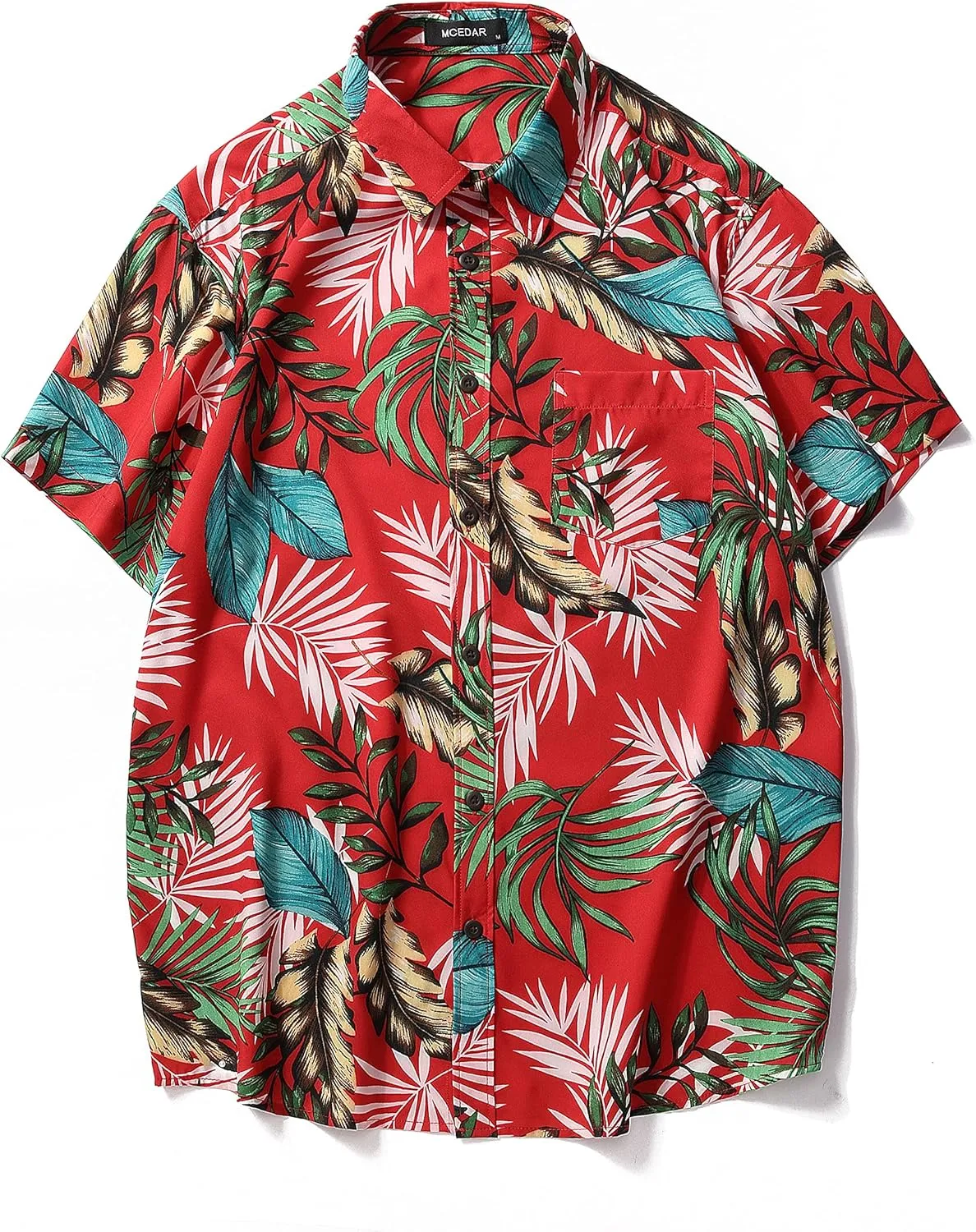 MCEDAR Men's Hawaiian Shirt and Short 2 Piece Vacation Outfits Sets Casual Button Down Beach Floral Suits with Bucket Hats