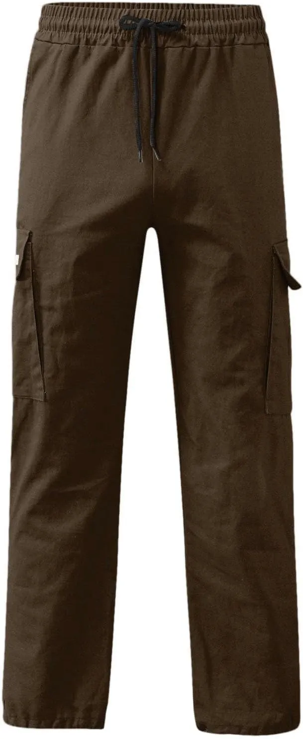 Mens Cargo Pants, Casual Comfy Outdoor Hiking Pants for Men, Athletic Joggers Sweatpants, Lightweight Capris Pants Men