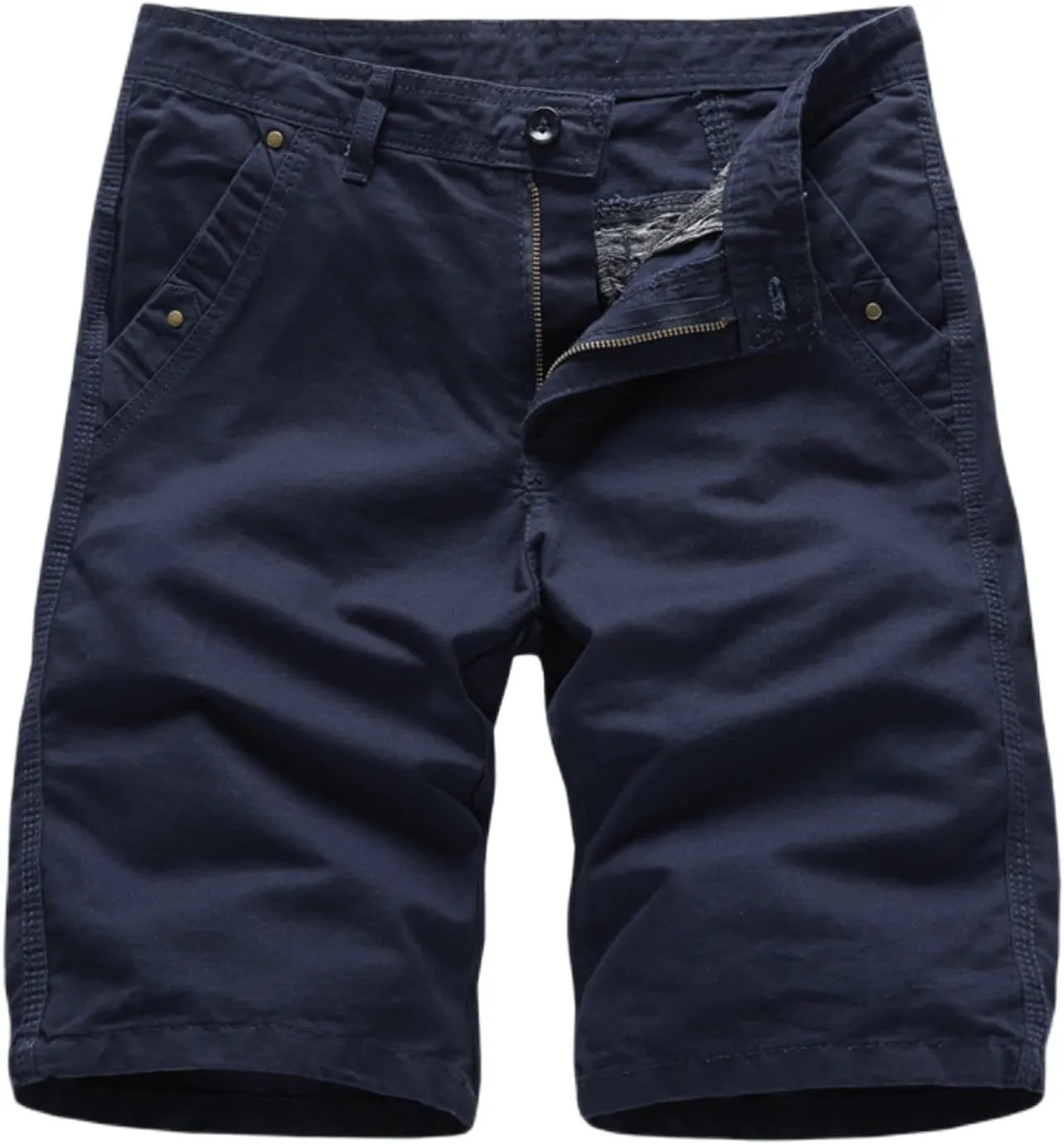 Men's Casual Shorts - Drawstring Summer Beach Stretch Twill Chino Golf Shorts Pockets