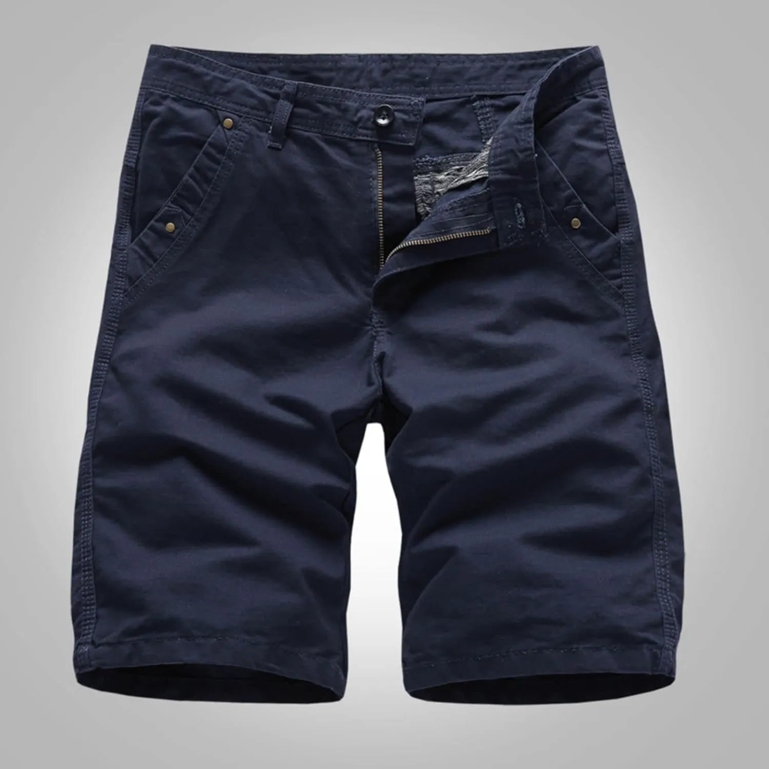 Men's Casual Shorts - Drawstring Summer Beach Stretch Twill Chino Golf Shorts Pockets