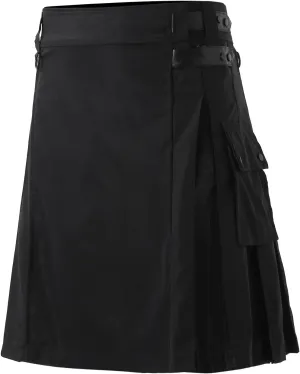 Mens Kilts Shorts Scottish Utility Pleated Plaid Skirts Modern Jeans Tartan Hybrid Kilt Vintage Gothic Kendo Costume