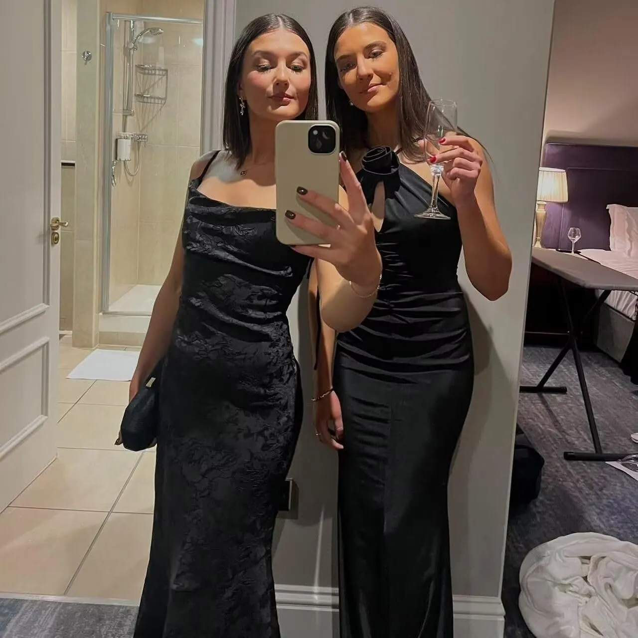 Mermaid Satin Prom Dresses for Women 2025 Jacquard Floral Formal Dress Long Evening Party Gown PU187