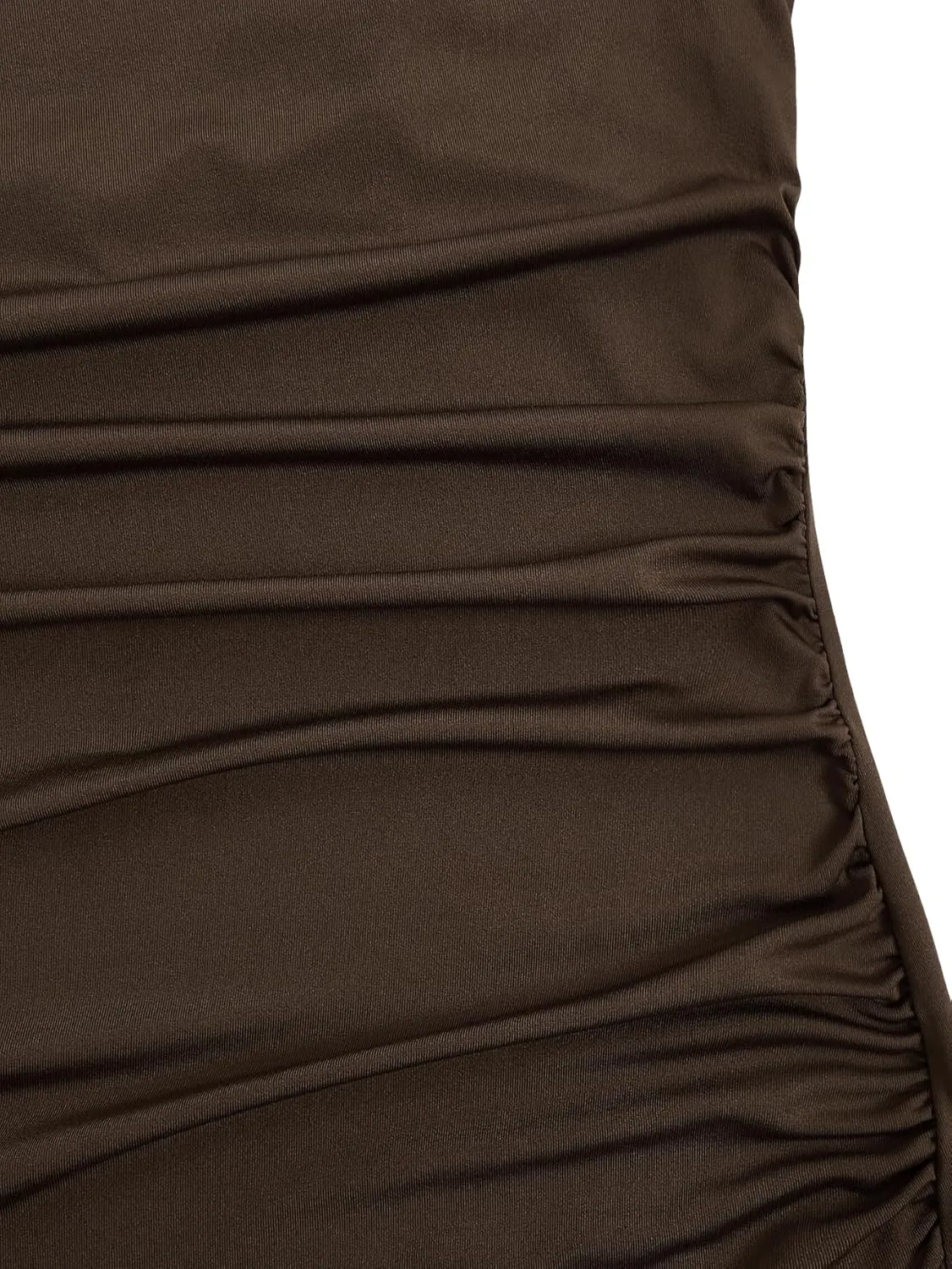 Milumia Women's Sexy Sleeveless Spaghetti Strap Ruched Maxi Slip Dress Long Bodycon Fishtail Dress