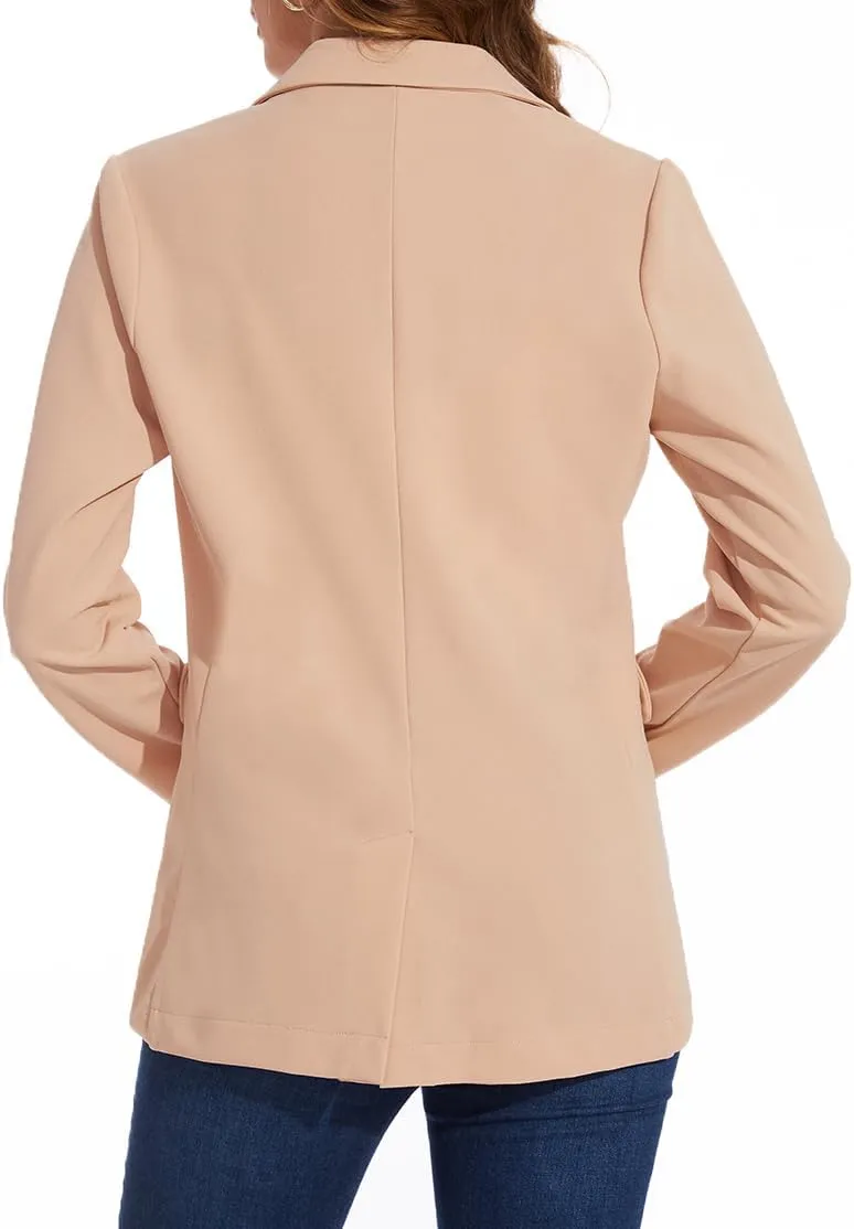 MINTLIMIT Blazers for Women One Button Jacket Suits Notched Lapel Classic Casual Formal Long Sleeve Blazer with Pockets