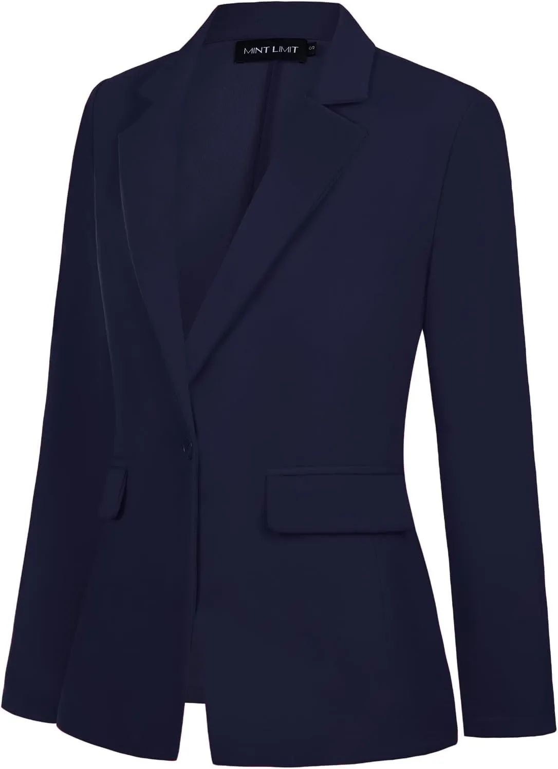 MINTLIMIT Blazers for Women One Button Jacket Suits Notched Lapel Classic Casual Formal Long Sleeve Blazer with Pockets