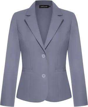 MINTLIMIT Women's Button Front Blazers Long Sleeve Lapel Stretch Casual Office Work Business Blazer Suit Jacket with Pockets