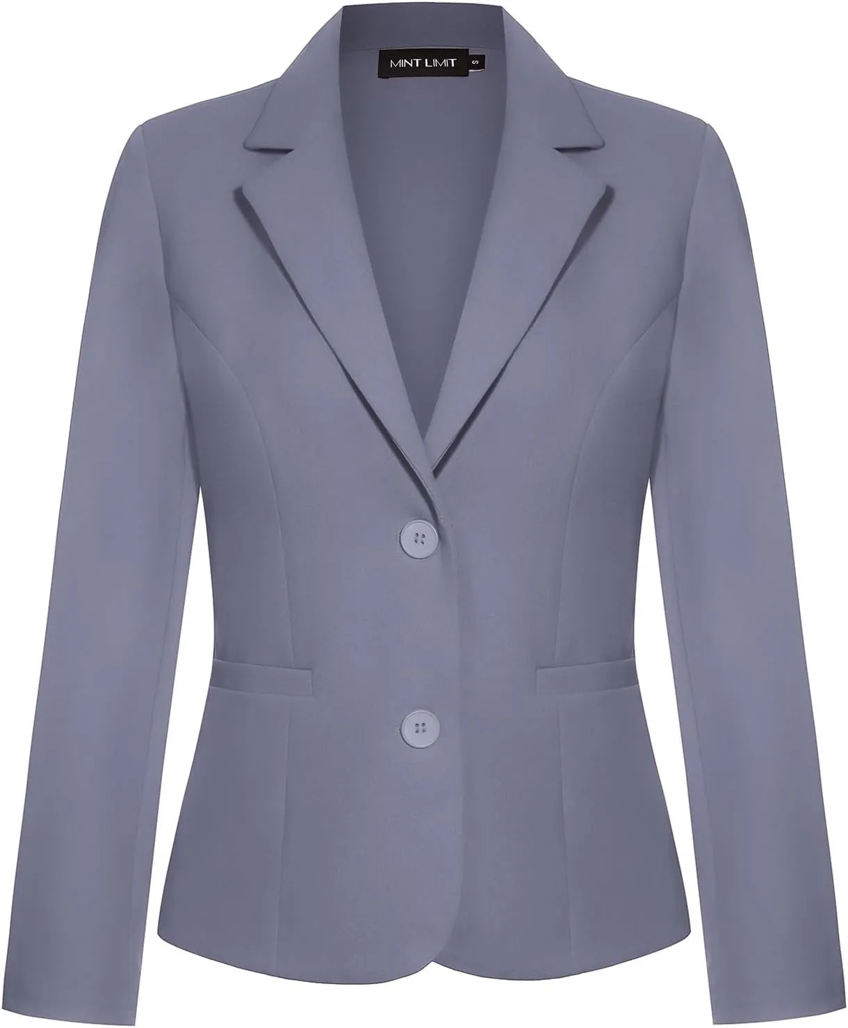MINTLIMIT Women's Button Front Blazers Long Sleeve Lapel Stretch Casual Office Work Business Blazer Suit Jacket with Pockets