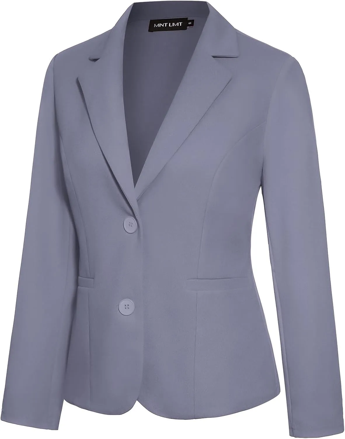 MINTLIMIT Women's Button Front Blazers Long Sleeve Lapel Stretch Casual Office Work Business Blazer Suit Jacket with Pockets