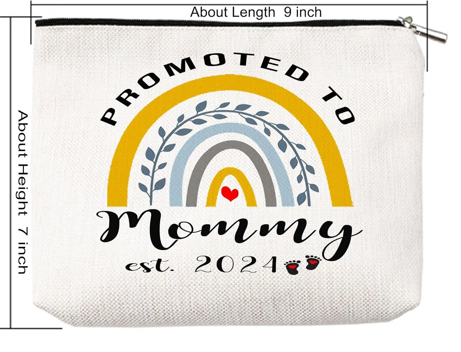 New Mom Gifts For Women, Promoted to Mom 2024 Cosmetic Bag, First Time Mom Gifts, Mom To Be Gifts, Gift To Future Mom, Pregnancy Gifts For Mother, Travel Pouch Makeup Bag Gift For New Mom 2024