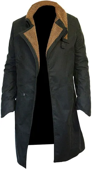 Officer K Ryan Goslng 2049 Blade Runner Long Trench Cotton Coat Jacket