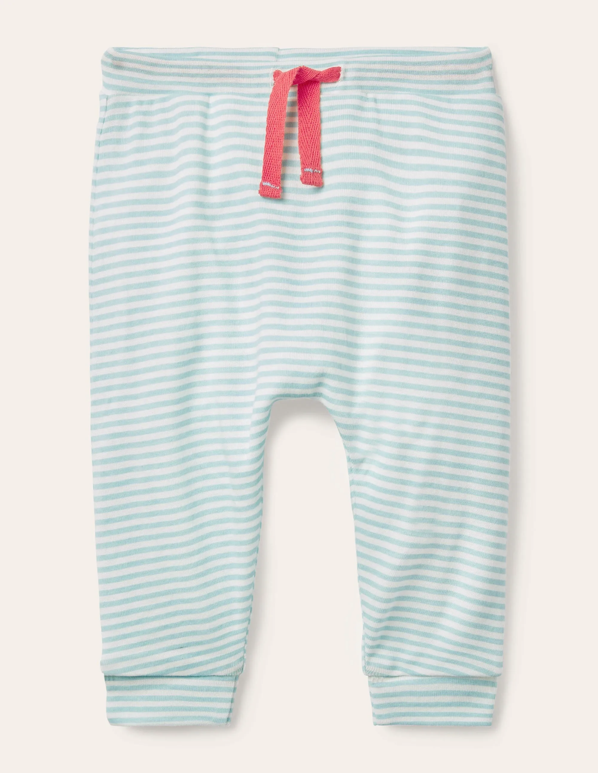 Organic Newborn Trousers-Frosted Blue/Ivory