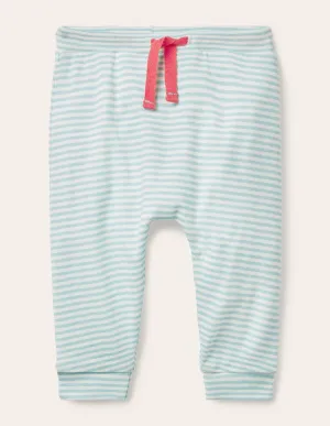 Organic Newborn Trousers-Frosted Blue/Ivory