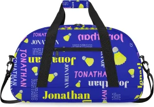Personalized Duffle Bag - Custom Name Kids Sports Bag, Sleepover Bags for Girls, Lightweight Toddler Boys Overnight Bag for Weekender Travel Cheer Dance Ball Game, Badminton Text