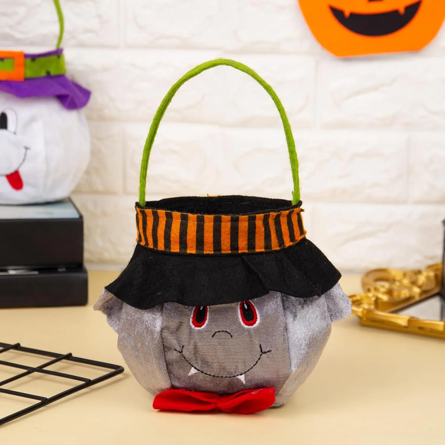 Personalized Halloween Trick or Treat Bags for Kids Halloween Candy Bags Halloween Custom Name Embroidered Candy Basket
