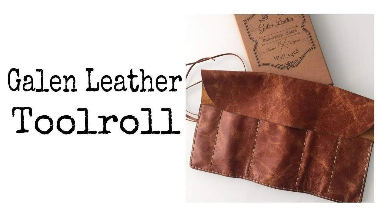 Personalized Leather Pen Roll - Red