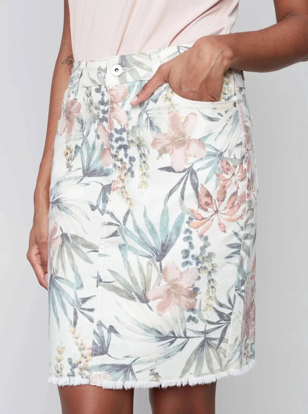 Printed Flower Skort [Maui-C7042P]