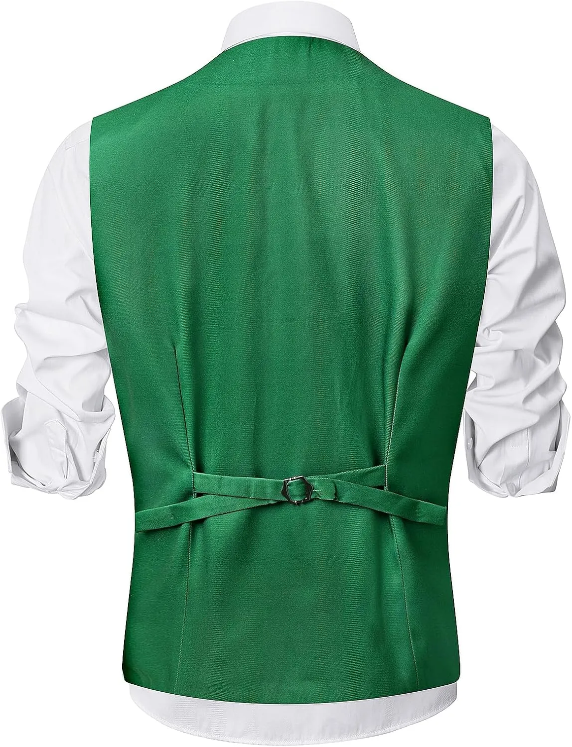 Roseelf Men's Festival Fake 2-Piece Suit Vest with Bowtie