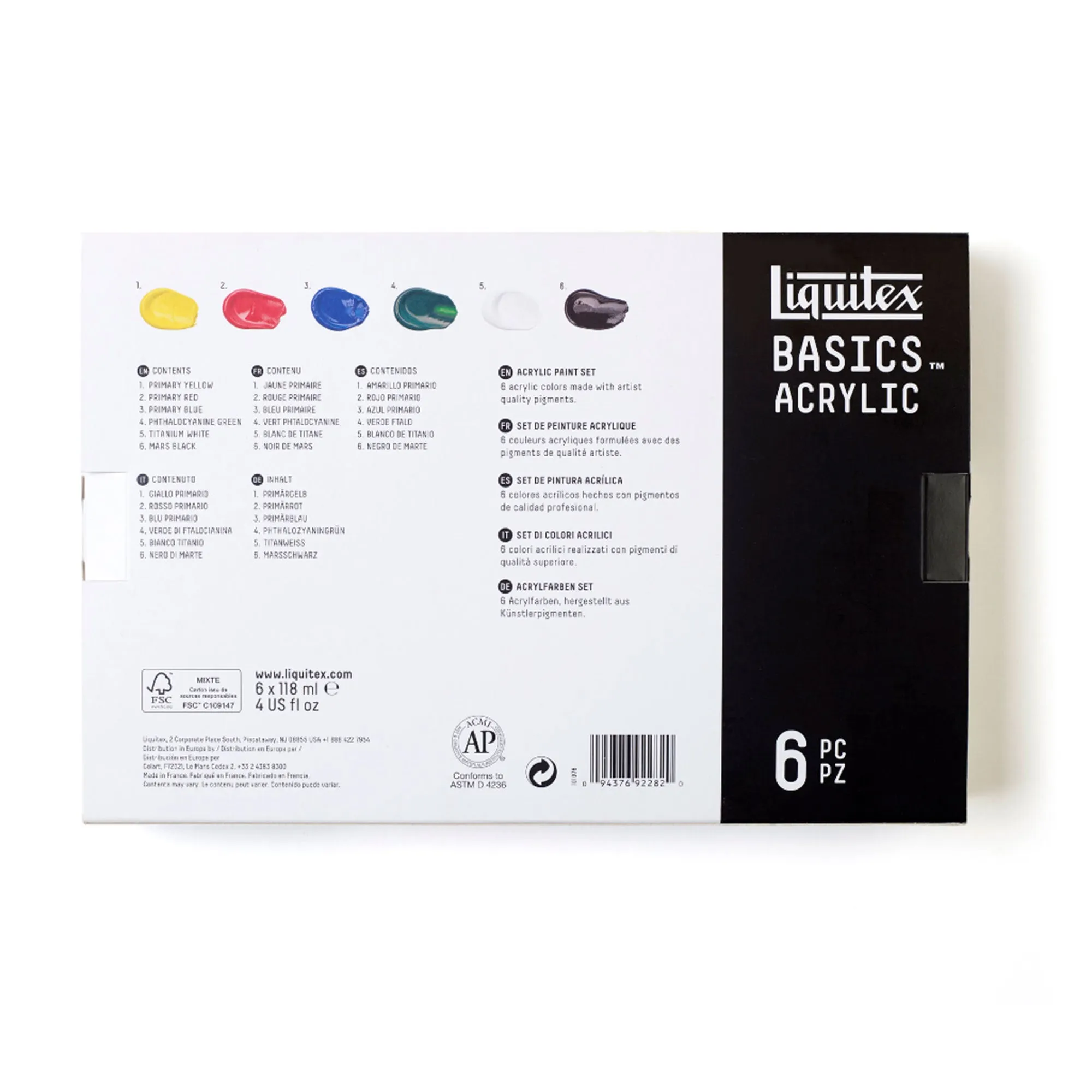 Set of Basics Acrylics - 6 x 118 ml