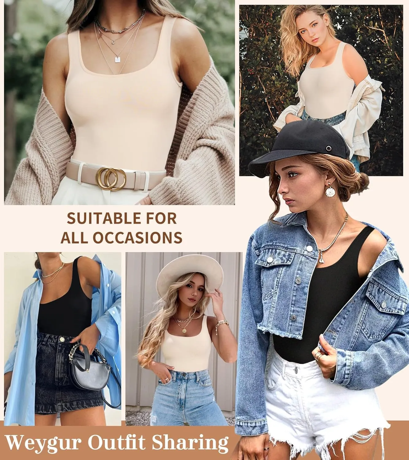 Shapewear Tank Tops for Women Tummy Control Camisole Compression Tanks for Women Slimming Body Shaper Top