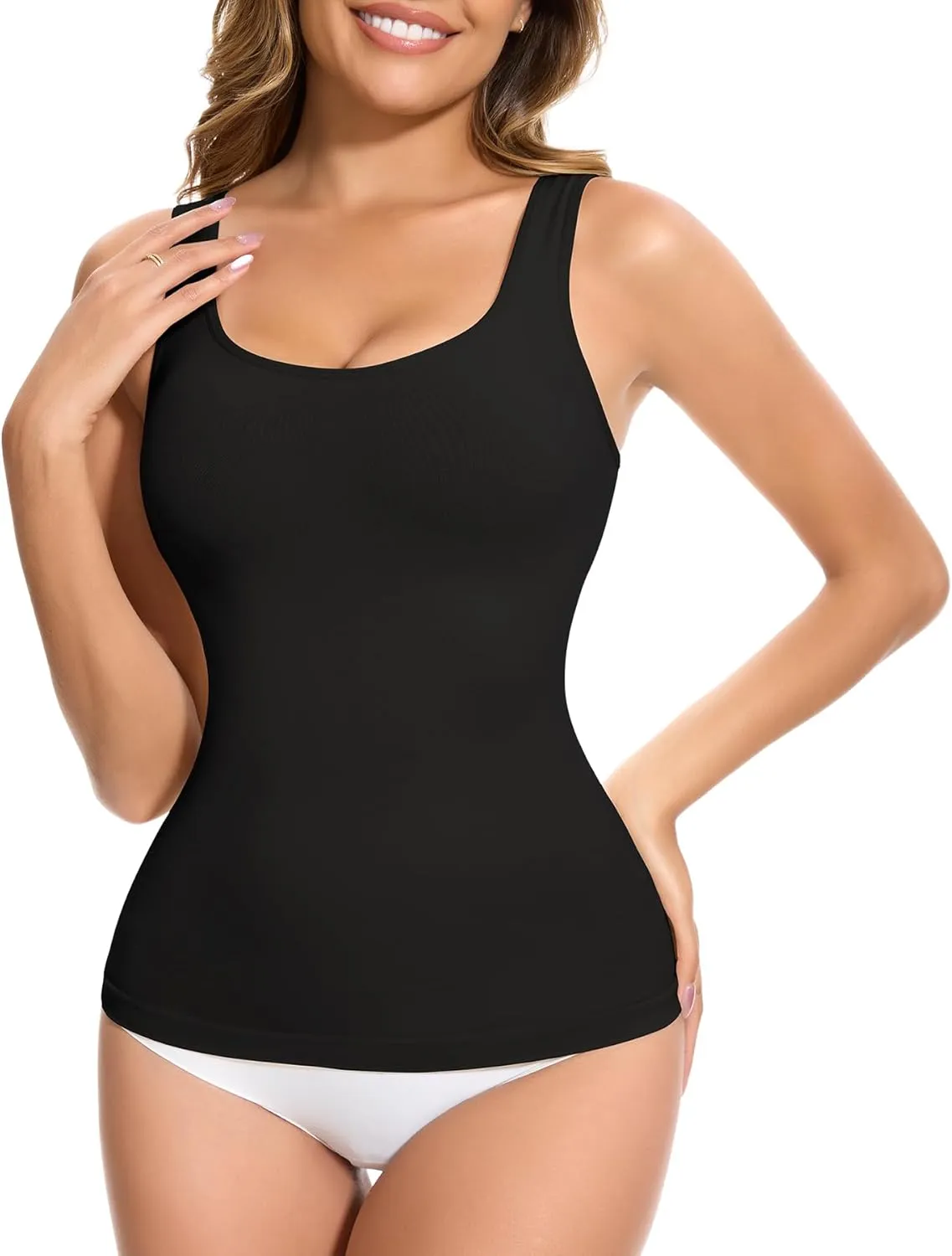 Shapewear Tank Tops for Women Tummy Control Camisole Compression Tanks for Women Slimming Body Shaper Top