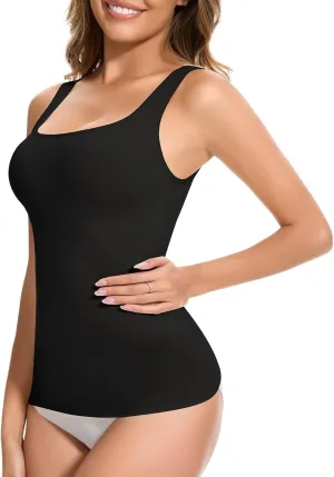 Shapewear Tank Tops for Women Tummy Control Camisole Compression Tanks for Women Slimming Body Shaper Top