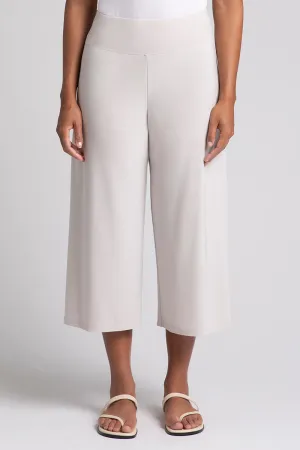Side Slit Wide Capri | Cashew