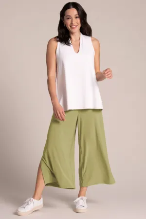 Side Slit Wide Capri | Epsom