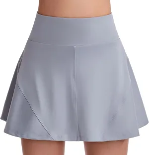 Skorts for Woman Quick Dry Ruffle Yoga Skirt with Built-in Shorts Summer Gym Athletic Skort Ladies Running Clothes